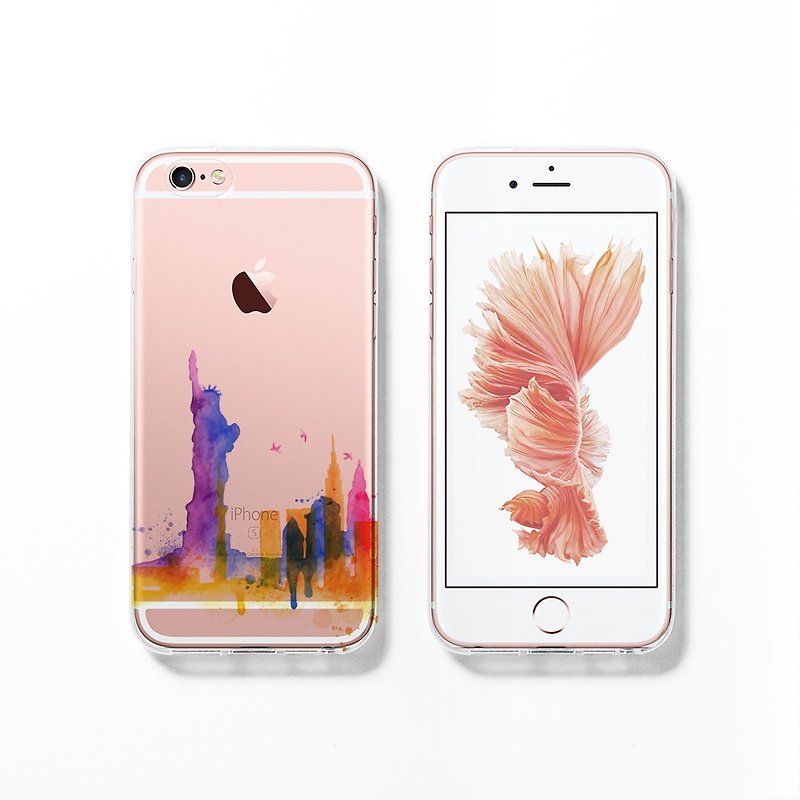 iPhone 6 case, Clear iPhone 6s case, Decouart original design C121-New York 1 - Phone Cases - Plastic Multicolor
