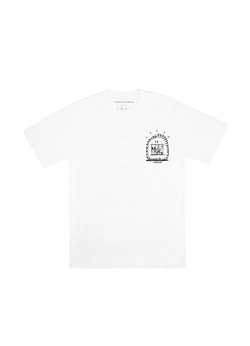 團團 x Kevin Lyons 小怪獸國際聯名棉質T-shirt - 女 T 恤 - 棉．麻 白色