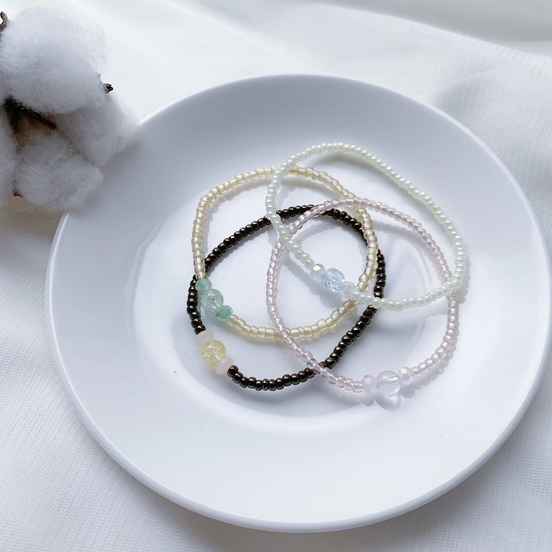 Light you up multi-match series-colored glaze star bracelet - Bracelets - Other Materials 