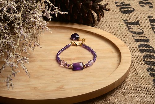 vveda amber 【神山晶礦】糖果形狀紫水晶手鍊