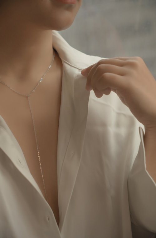 Sibilia Ritmo Necklace LGハンドクラフトロングネックレス mimi33】コンビカラープレートロングネックレス[サージカル