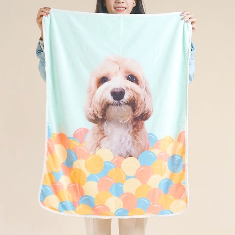 Customized blanket/ Use pet photos to make the warmest blanket/ Two sizes are available - หมอน - เส้นใยสังเคราะห์ 