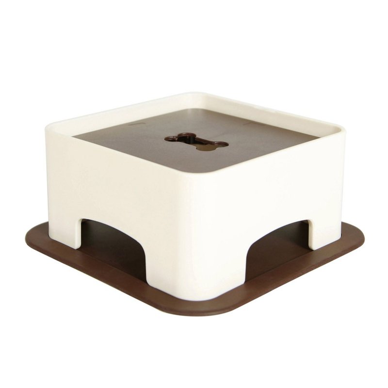 HARIO 狗狗專用小餐桌/PTS-WT-CBR - 寵物碗/碗架/自動餵食器 - 樹脂 咖啡色