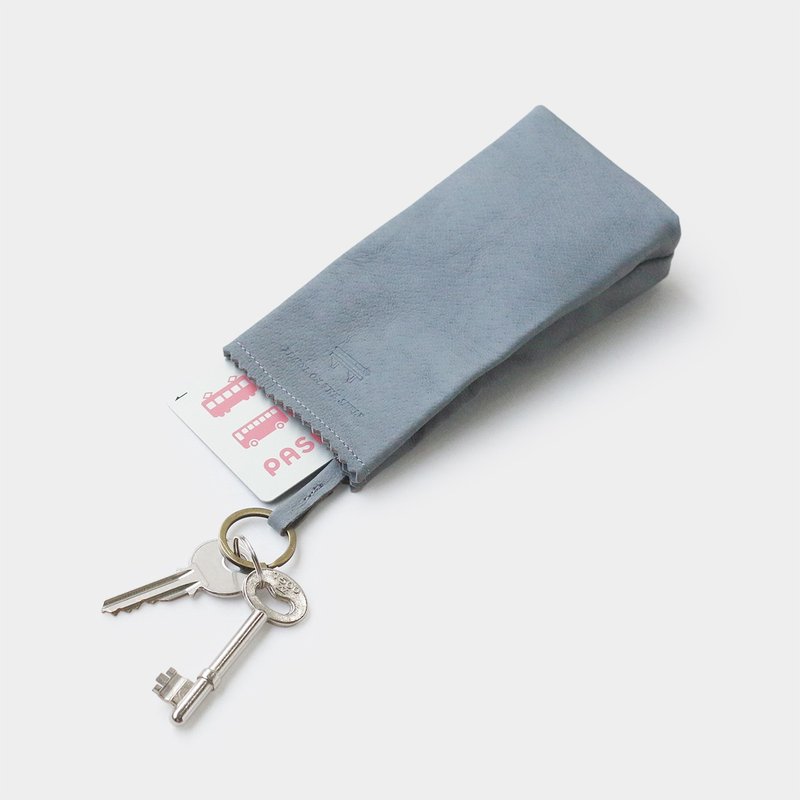 paper key pouch : grey - อื่นๆ - หนังแท้ สีเทา