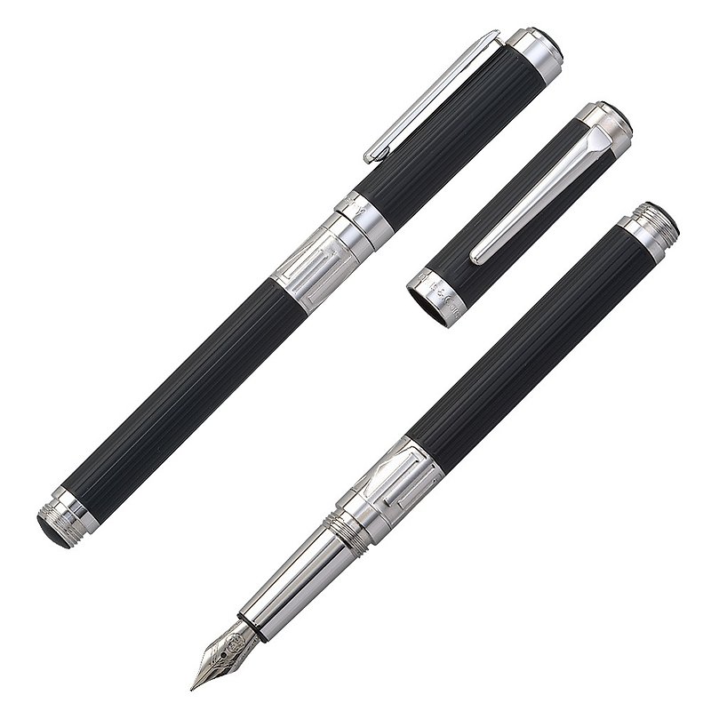 [Chris&Carey] Toki Series / Straight Black Pen TKFP-06 - Fountain Pens - Other Metals 