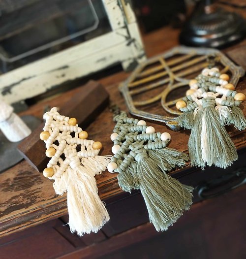 畫室裡的花市 macrame手工編織吊飾~聖誕交換禮物首選~2入優惠