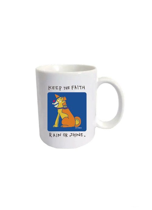 HACHIFULL SHIBUYA meets AKITA 【JUTAコラボ】 KEEP THE FAITH RAIN OR SHINE マグカップ