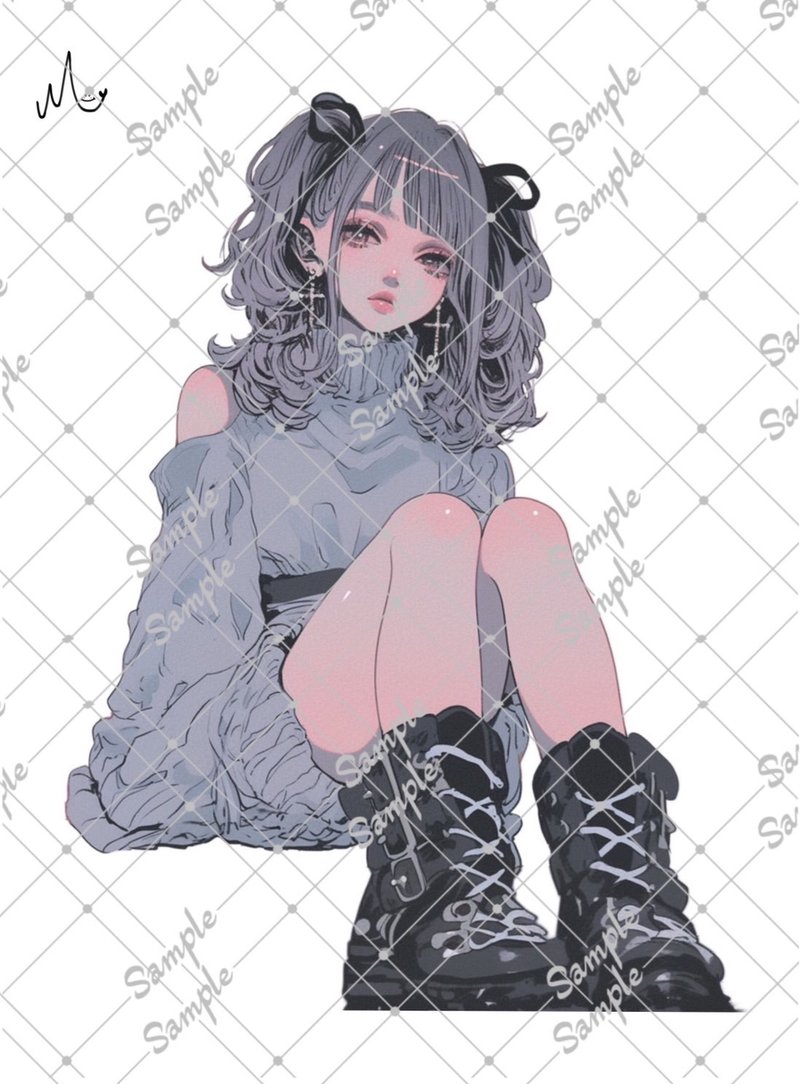 オリジナル人物ステッカー - 貼紙 - 紙 