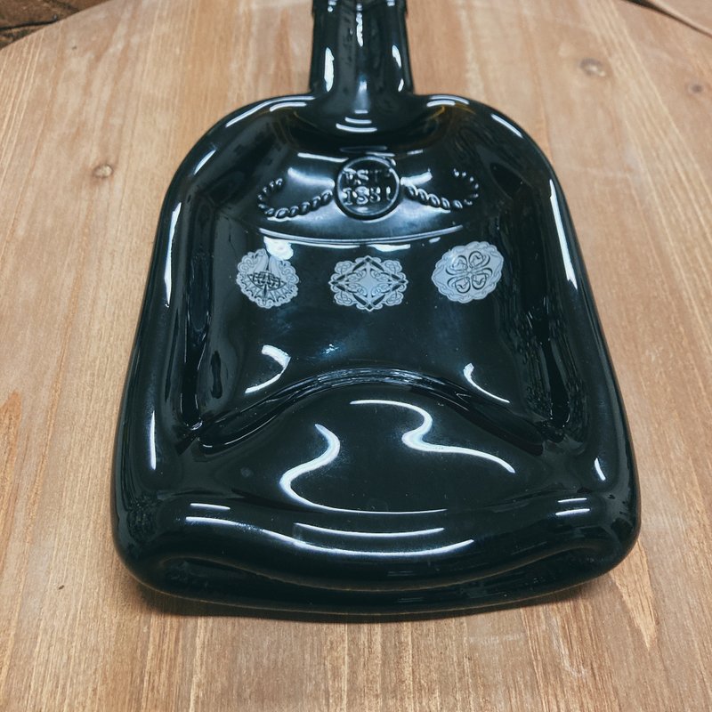 Bring Good Luck Positive Energy Mandala Power Wine Bottle Plate - Plates & Trays - Glass 