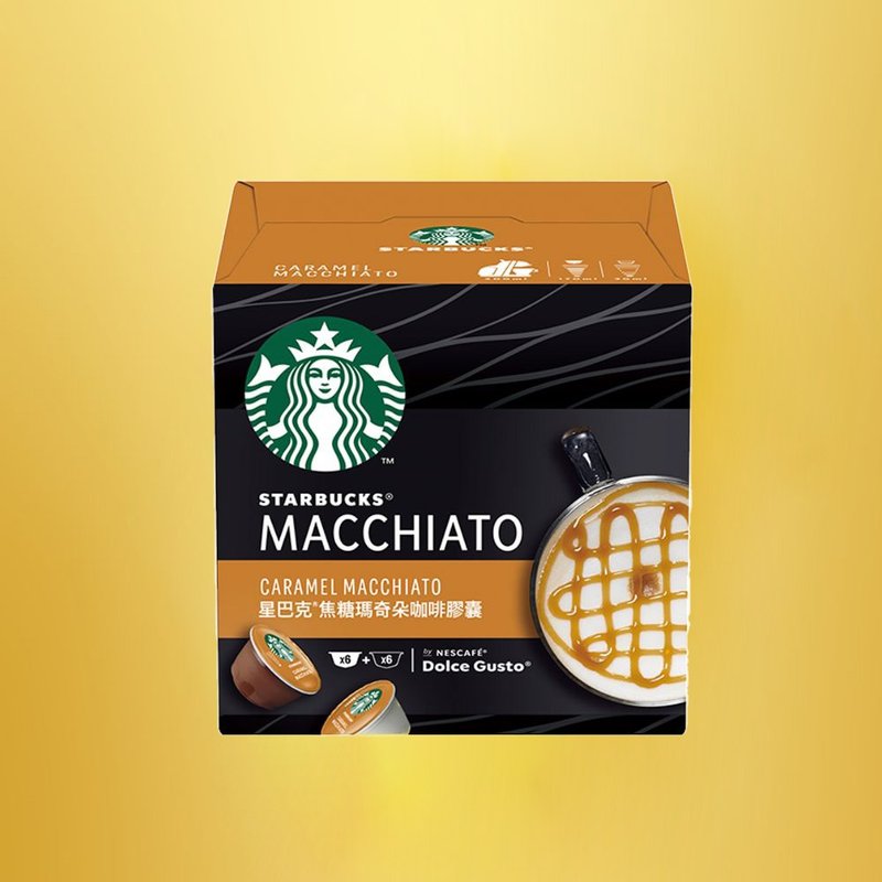 【Dolce Gusto】 星巴克焦糖風味 焦糖瑪奇朵咖啡膠囊12顆x3 - 咖啡/咖啡豆 - 其他材質 