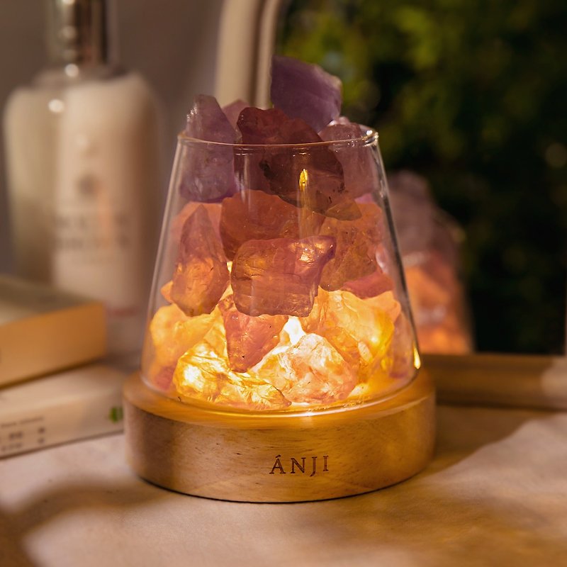 [Surprise package] ANJI crystal rock lamp + essential oil combination at a discounted price, a total of two bottles of essential oil gift - Items for Display - Crystal 