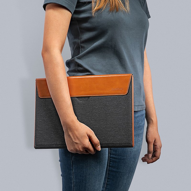 Tomtoc noble leather, suitable for MacBook Pro/Air 13/15/16 inches - Laptop Bags - Polyester Gray