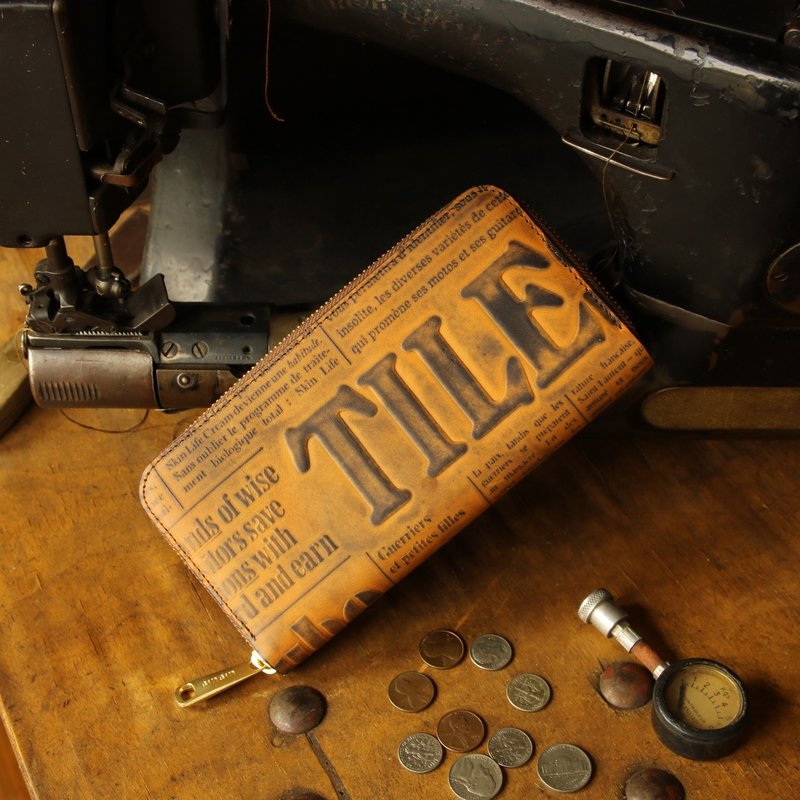 日本製造　牛皮　錢包　棕色　made in JAPAN handmade leather wallet - 錢包/皮夾/長短夾 - 真皮 咖啡色