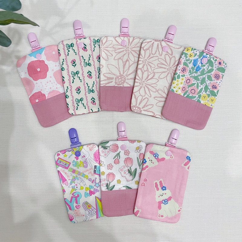 [Ready stock] Detachable handkerchief holder, long version, kindergarten, handmade - ผ้ากันเปื้อน - ผ้าฝ้าย/ผ้าลินิน สึชมพู