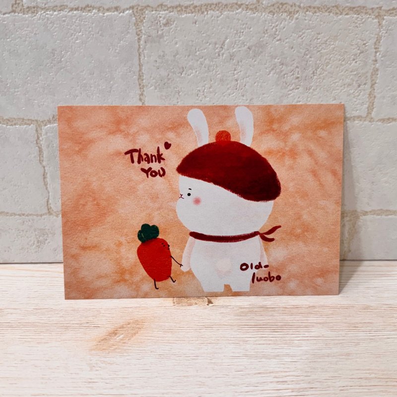 Postcard—Thank You Winter with you - การ์ด/โปสการ์ด - กระดาษ สีส้ม