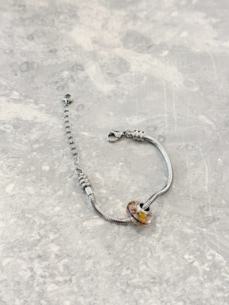 不鏽鋼 潘朵拉 胎毛紀念品 蛇骨鏈 - 嬰兒手鍊/飾品 - 不鏽鋼 