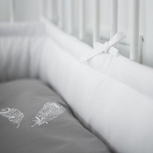 Cot and Cot White baby nursery crib bumper – unisex crib bumper