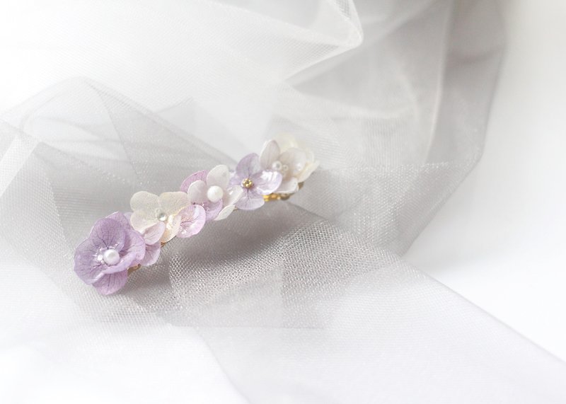 One Refinement F.MISS Violet Japan - Eternal Flower \ Dried Flower Zijian Flower / Hydrangea Dijiao Hand Hairpin / Headdress - Hair Accessories - Other Materials Purple