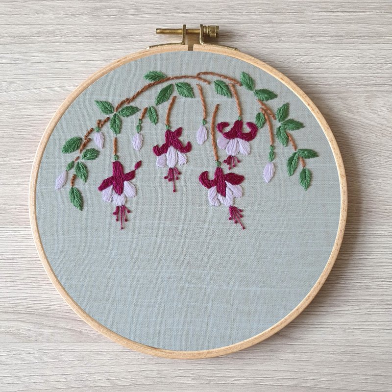 刺绣  Fuchsia pattern pdf DIY Design hand embroidery - 其他數位設計 - 其他材質 