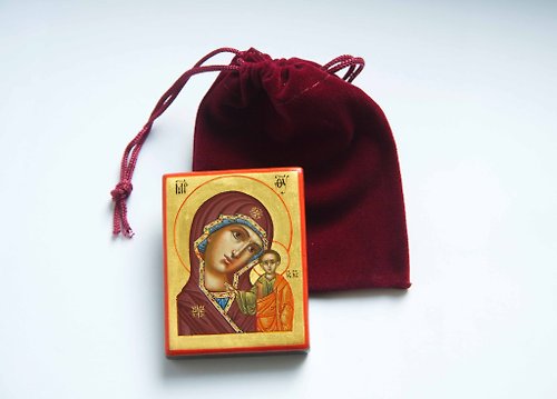 Orthodox small icons 手繪正統基督教聖母瑪利亞圖標 微型宗教畫