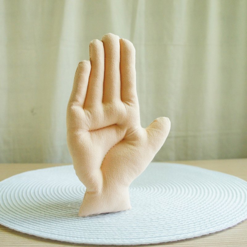 Lovely滑鼠枕【Give me five手掌造型手腕枕】娃娃手(單支手) - 科技小物 - 棉．麻 橘色