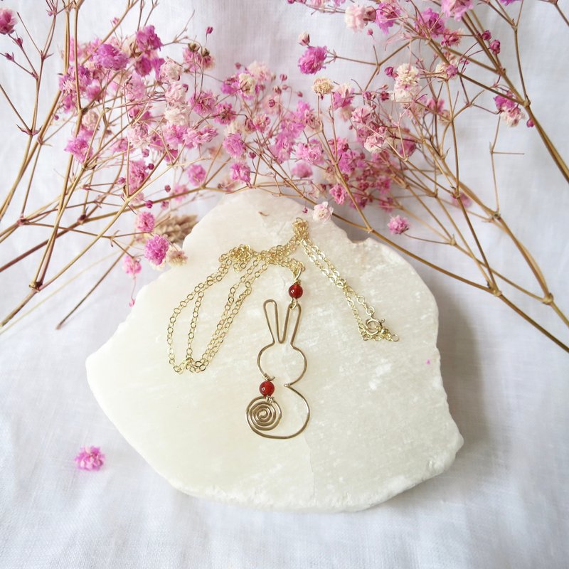 easter necklace bunny necklace 14kGF - Necklaces - Precious Metals Gold