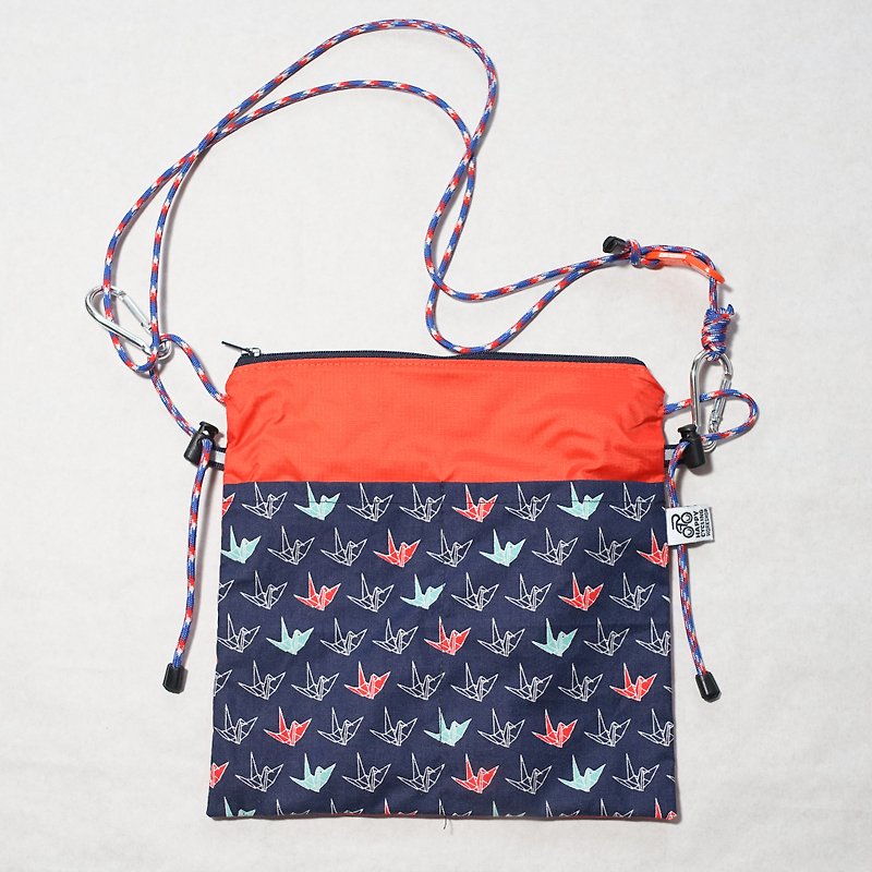 Cycling bag (Small) - กระเป๋าแมสเซนเจอร์ - ผ้าฝ้าย/ผ้าลินิน สีส้ม