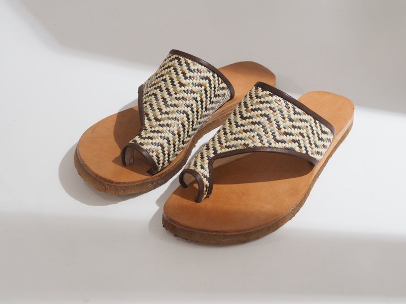 展示品出清 - 愛花sandals Eu36# - 拖鞋 - 其他材質 咖啡色