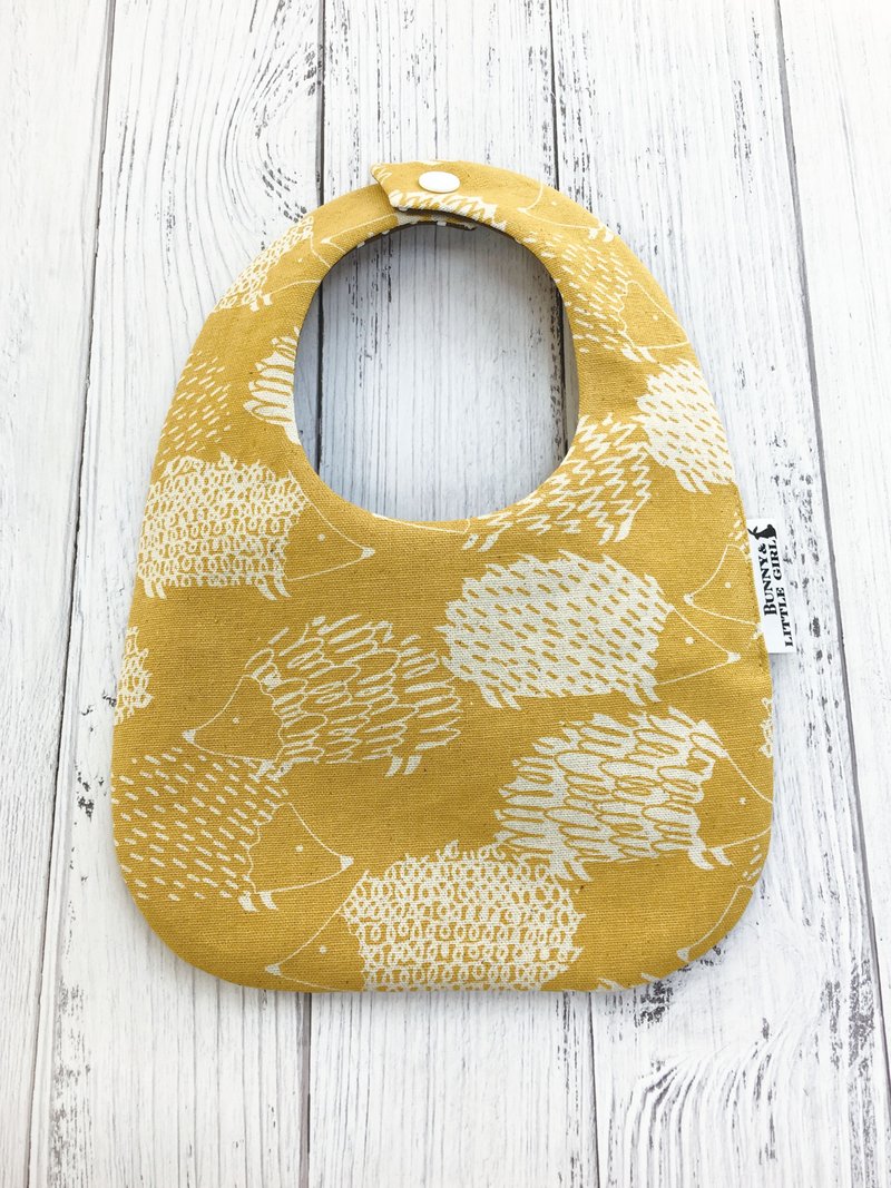 Double-sided bib-hedgehog - Bibs - Cotton & Hemp Yellow