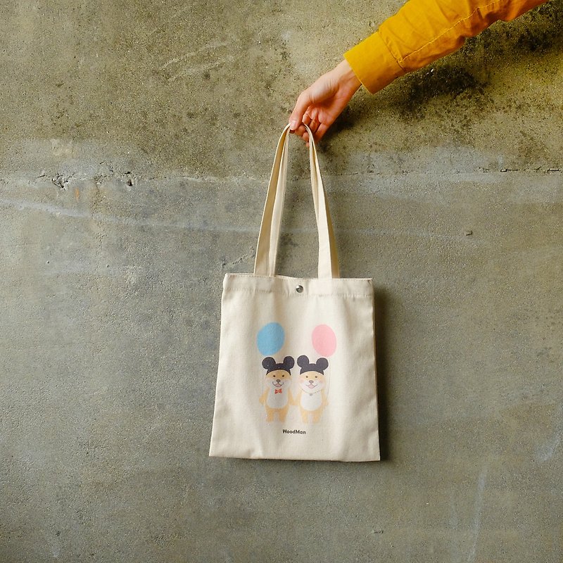 [plastic life] Chai Chai out date, canvas shopping bag - กระเป๋าคลัทช์ - ผ้าฝ้าย/ผ้าลินิน ขาว