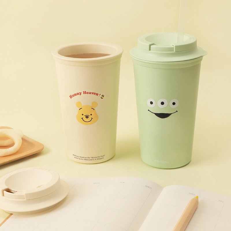 Disney lightweight heat-resistant accompanying cup-Made in Korea 450ml environmental protection cup beverage cup coffee cup - Cups - Other Materials Multicolor