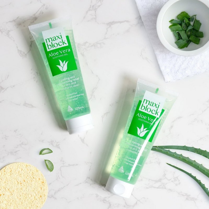 下單享免運-天然蘆萃保濕凝露 Maxiblock Aloe Vera Soothing Gel - 面膜/凍膜/泥膜 - 其他材質 綠色