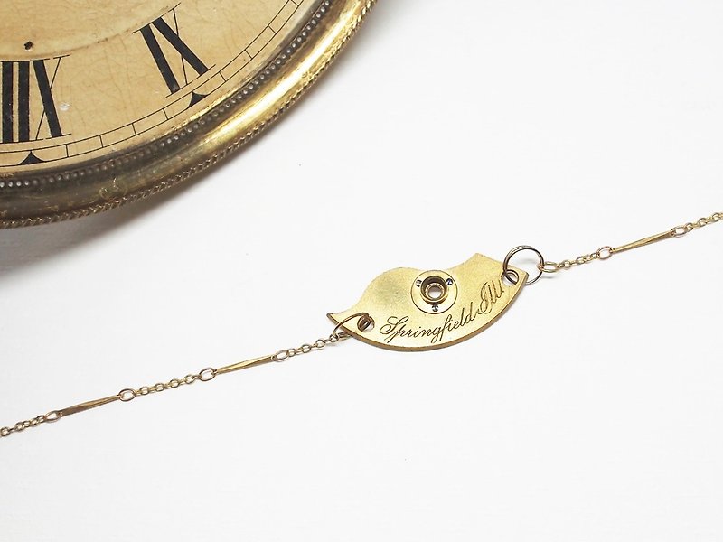 1950 antique pocket watch SpringField bracelet - Bracelets - Other Metals Gold