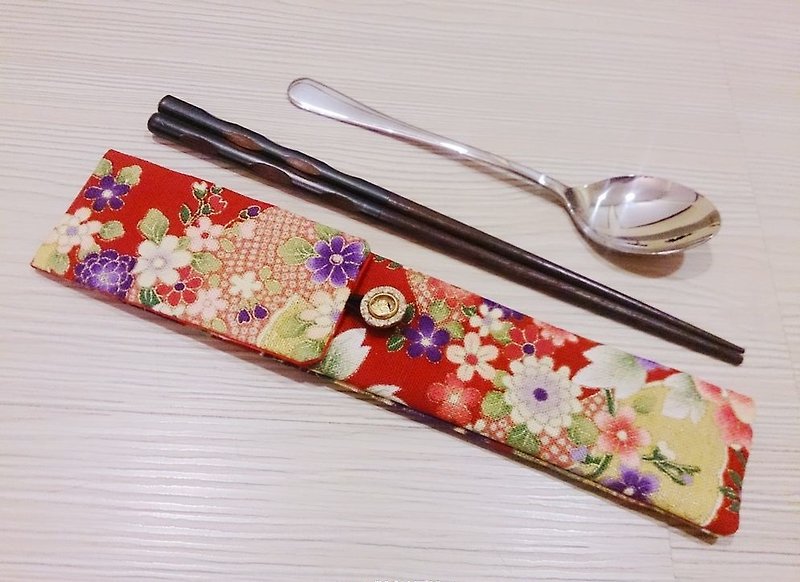 環保餐具收納袋 筷子袋 組合筷袋 雙層筷子袋  日系 - 筷子/筷架 - 其他材質 多色