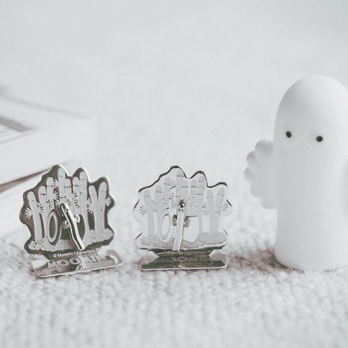 MOOMIN Jewelry HATTIFATTENERS Earrings - Silver 925 plated with White Gold