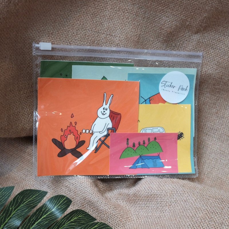 【安心出貨】Camping Life 防水貼紙組 大張6張 - 現貨 - 貼紙 - 防水材質 多色