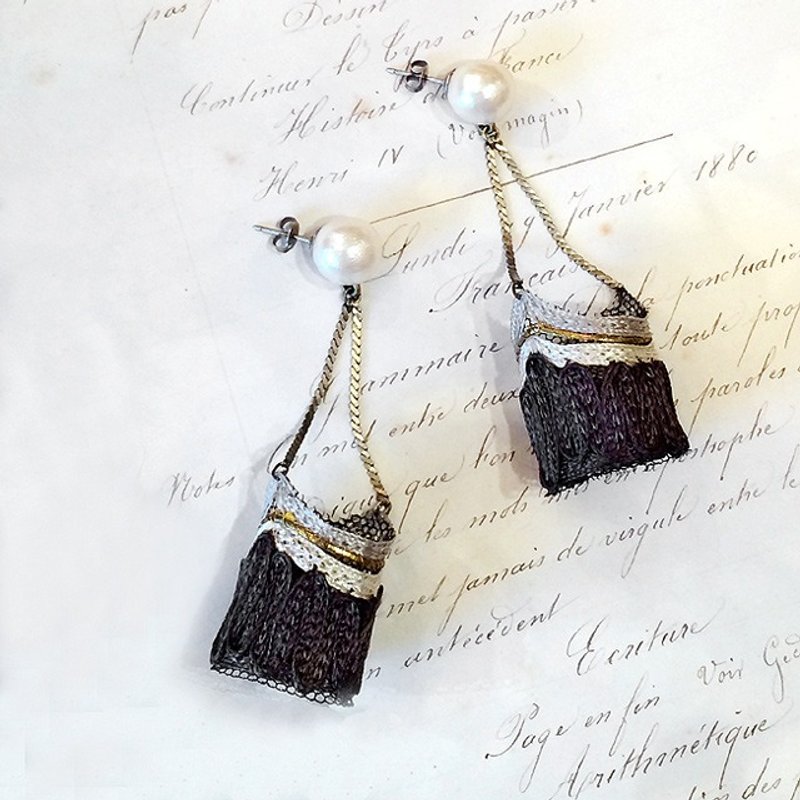 Sophia's Ball Earrings type 2 - Earrings & Clip-ons - Other Materials Gray