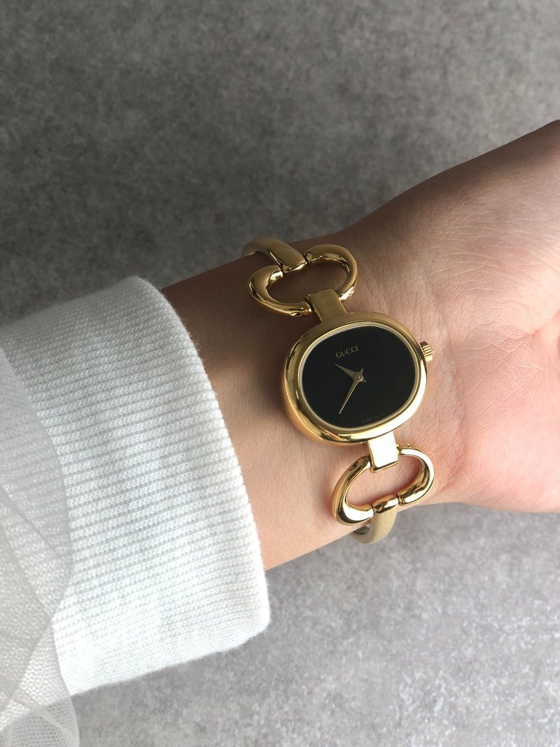 【 日本直送　名牌中古包 】GUCCI グッチ 腕時計 ゴールド ステンレススチール クウォーツ 1600 vintage ヴィンテージ オールド 2iuhts - 女錶 - 不鏽鋼 金色
