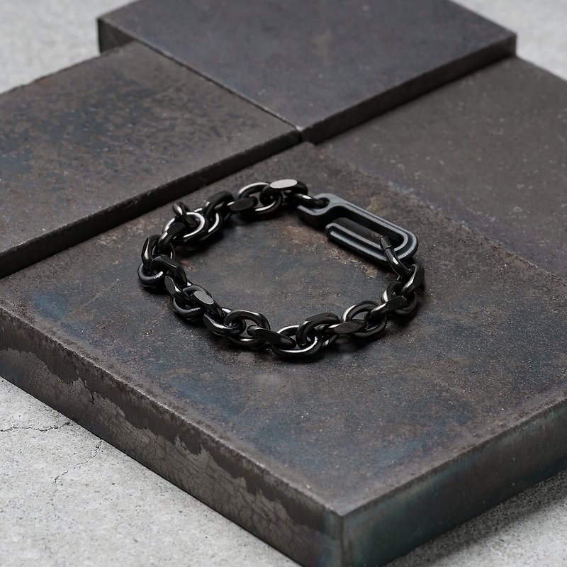 Framework Chain Bracelet 鋼製手鏈_ 黑色 - 手鍊/手鐲 - 不鏽鋼 黑色