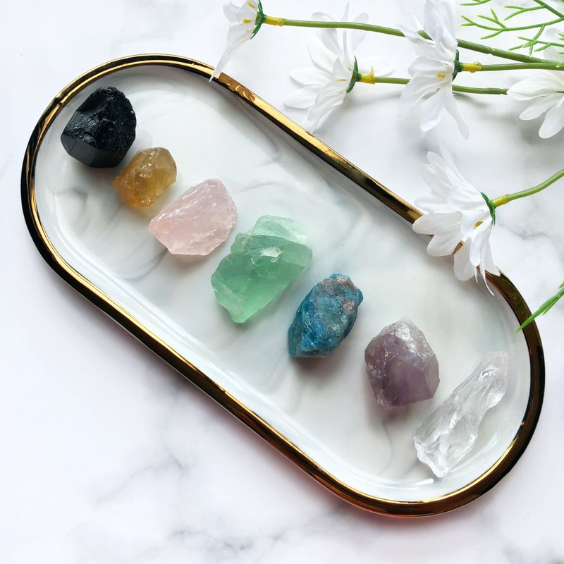 【天然原礦七色組】E組/水晶原礦//僅一組 - 擺飾/家飾品 - 水晶 