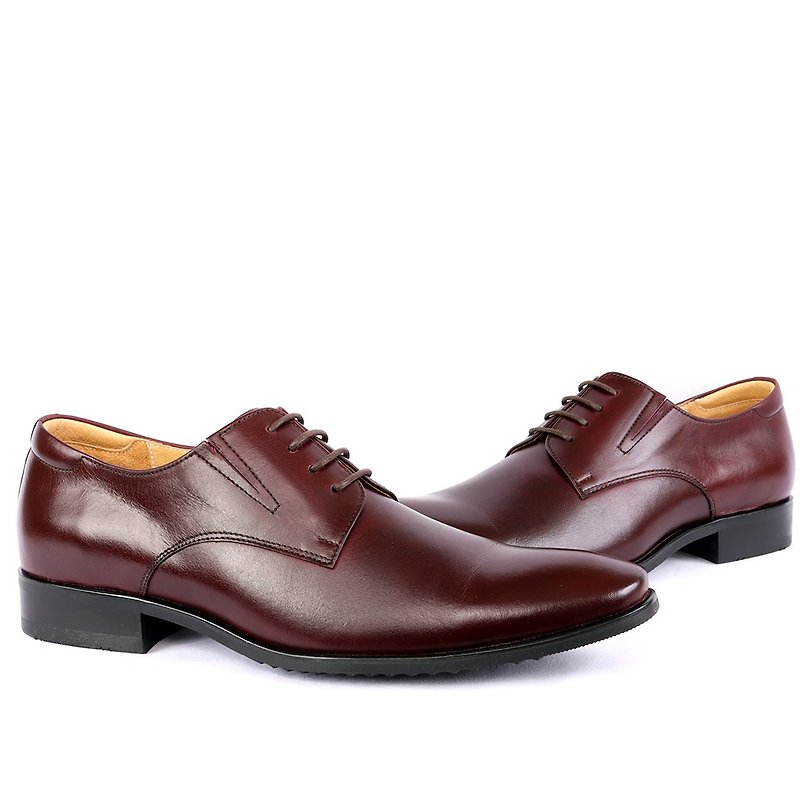 sixlips urban simple plain derby shoes wine red