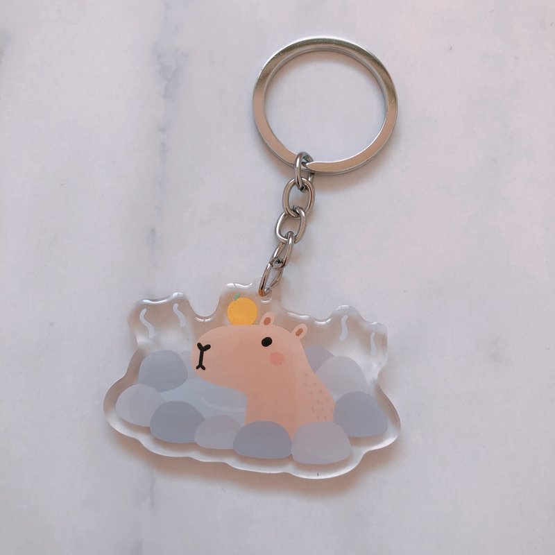 Capybara key ring - Keychains - Plastic White