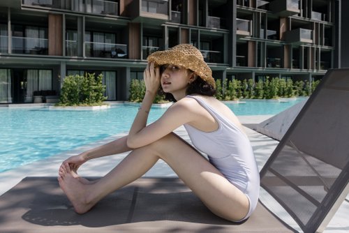 LILLY-V-白/水着 - ショップ MAILLOT.CO SWIMWEAR 水着・ビキニ