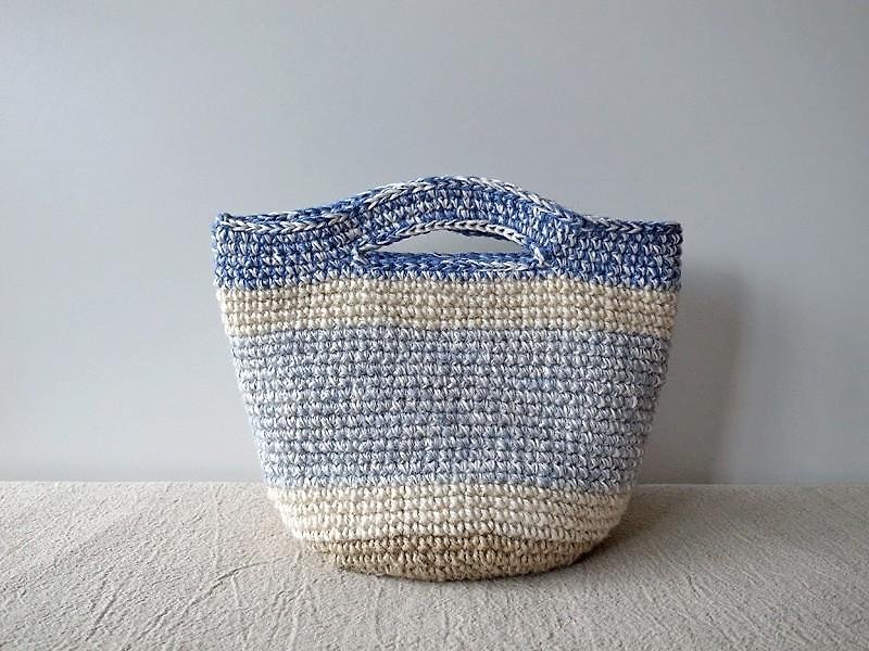 Paralysis mini bag IceBlue mix - Handbags & Totes - Cotton & Hemp Blue