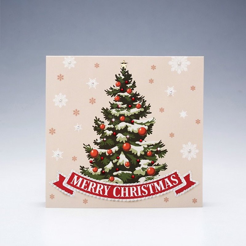 [GFSD] Rhinestone Boutique-Handmade Greeting Cards-White Christmas - Cards & Postcards - Paper 