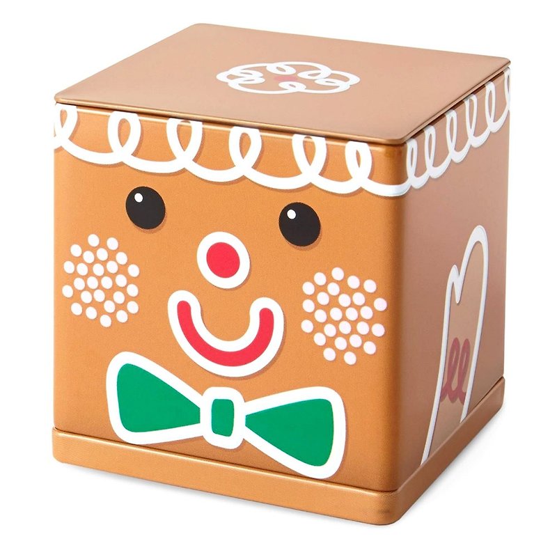 聖誕錫材收納盒-薑餅人【Hallmark-禮品 聖誕節系列】 - 收納箱/收納用品 - 其他材質 咖啡色