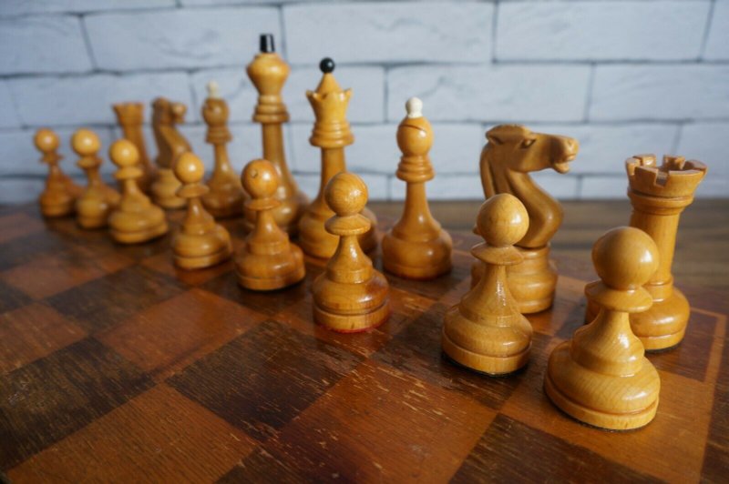 Old wooden Tournament Grandmaster Chess USSR Vintage Russian Soviet set 45x45 - Board Games & Toys - Wood 