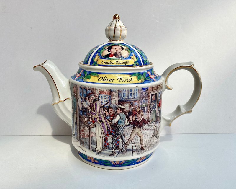 美麗的老式茶壺 James Sadler Oliver Twist 英國製造 - 茶壺/茶杯/茶具 - 瓷 多色