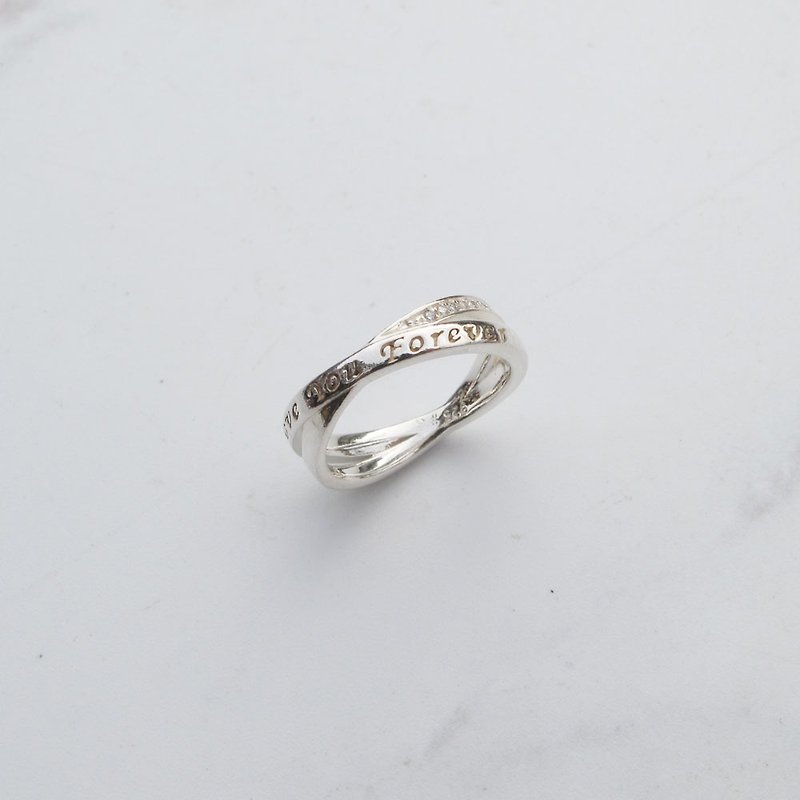 Big staff Taipa [love couple ring] infinite feelings × sterling silver ring (female ring) - Couples' Rings - Sterling Silver Silver