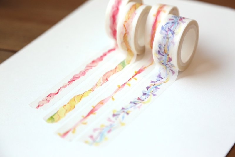 手染め糸とマスキングテープコラボ組合せ(マステのみ) - マスキングテープ - 紙 ピンク